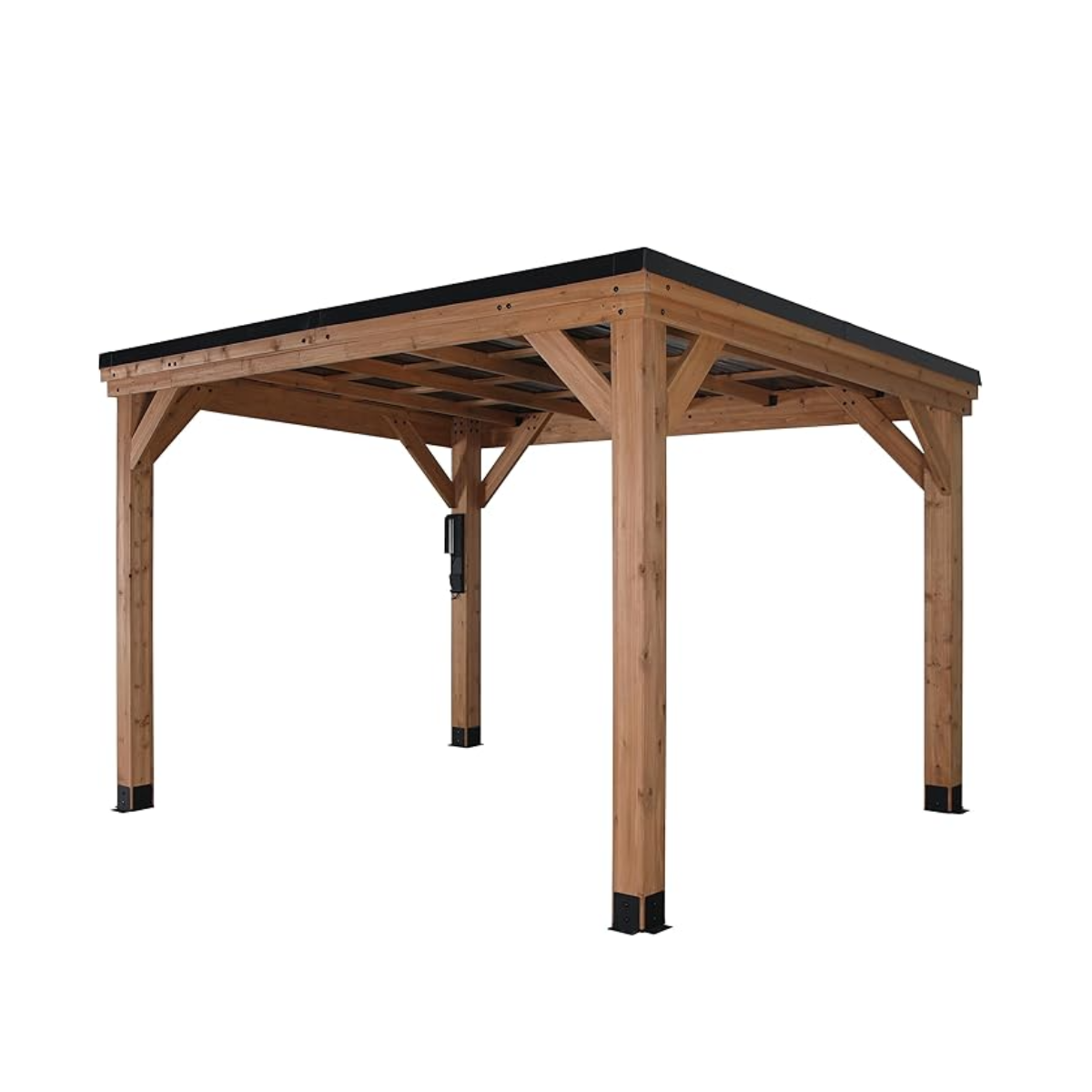 moblim-product-2-image-1 Backyard Discovery 12' x 9.5' Arcadia Slope Roof Cedar Gazebo with PowerPort - Image 1