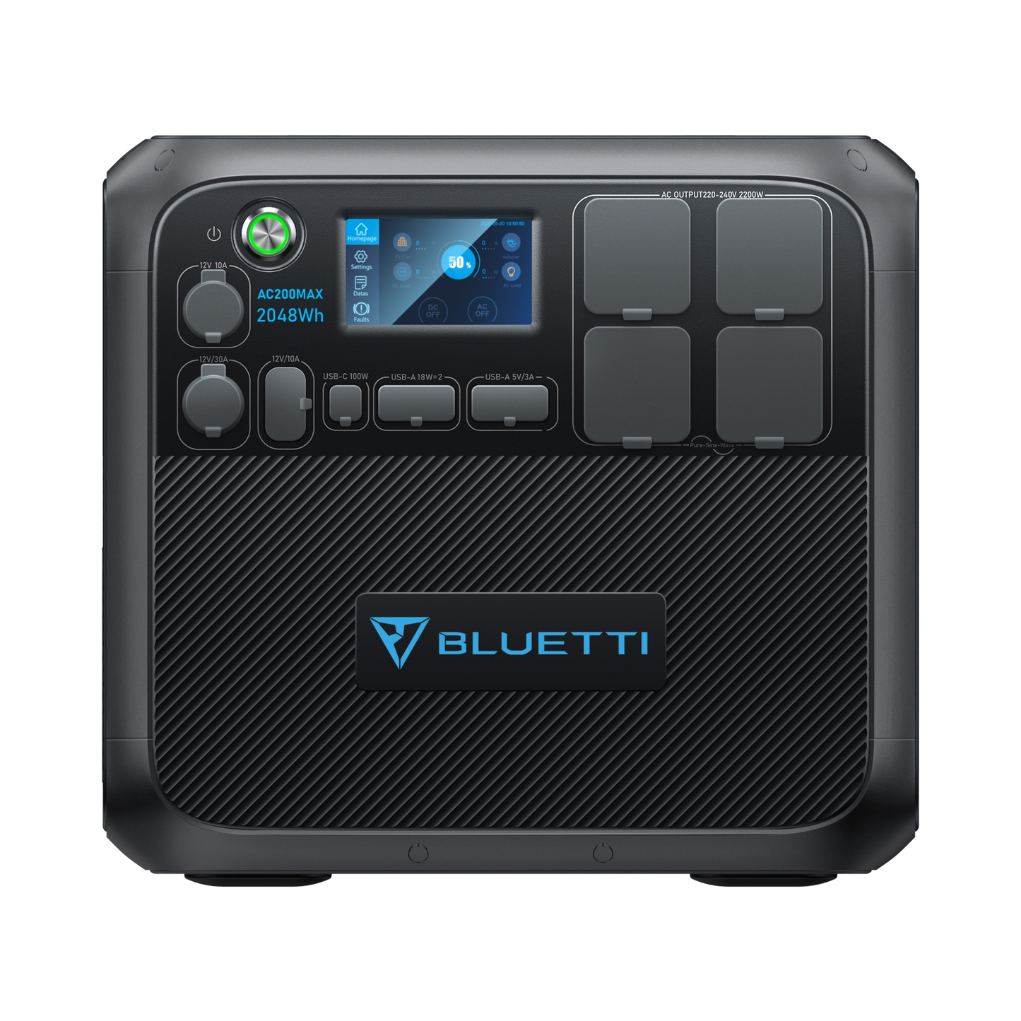 laitmm-product-4-image-1.png Bluetti Portable Generator 2200W With 350W Solar Panel Included, AC200MAX 2048Wh Solar Generator W/ 4 2200W AC Outlets, Expandable to 8192Wh for Home Backup - Image 1