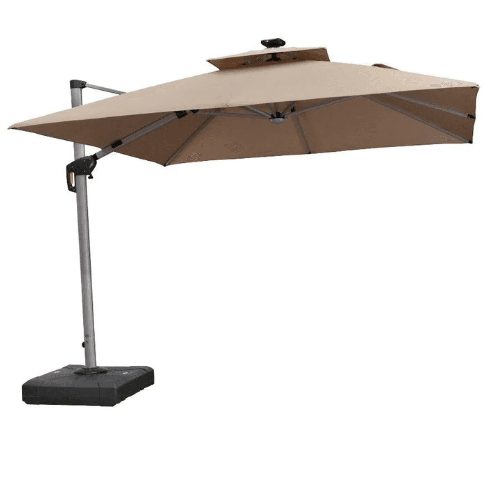 ltm-product-305-image-1.png PURPLE LEAF Double Top Deluxe Solar Powered LED Square Patio Umbrella - Image 1