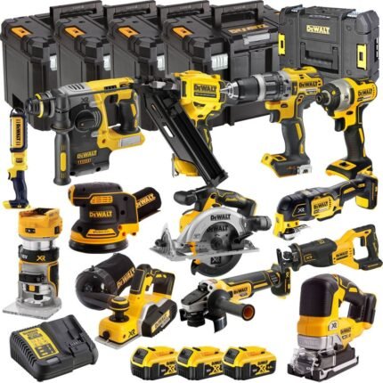 DEWALT 20V MAX XR Brushless 13 Tool Combo Kit with 3 x 5.0Ah Batteries, Charger & TSTAK Storage (DCKT4T13B3)