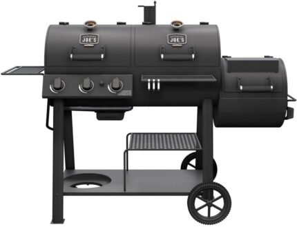 Oklahoma Joe's Canyon Combo Dual Fuel Smoker & Grill - 3-Burner Propane Gas & Charcoal with 1031 sq. in.