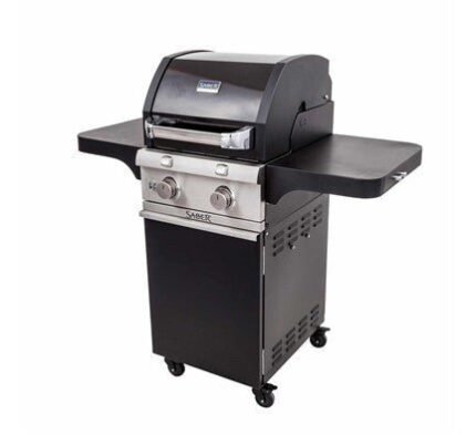 Saber Deluxe 2-Burner Infrared Gas Grill – Black Compact Propane BBQ Grill - image 2