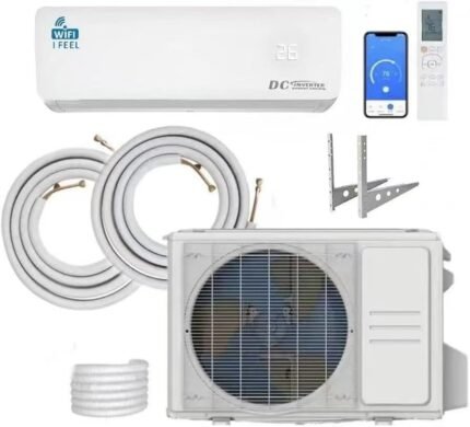 18000 BTU Ductless Mini Split Air Conditioner & Heat Pump – Wi-Fi, 5-in-1 AC, Heater, Dehumidifier, Install