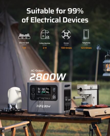 AFERIY P280 4096Wh Portable Power Station with Extra Battery – 2800W LiFePO4 Solar Generator for Home Backup - image 2