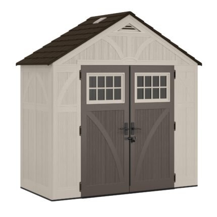 Suncast Tremont 8 x 4 ft Resin Storage Shed – Weatherproof Outdoor Plastic Shed for Backyard & Garden - image 2