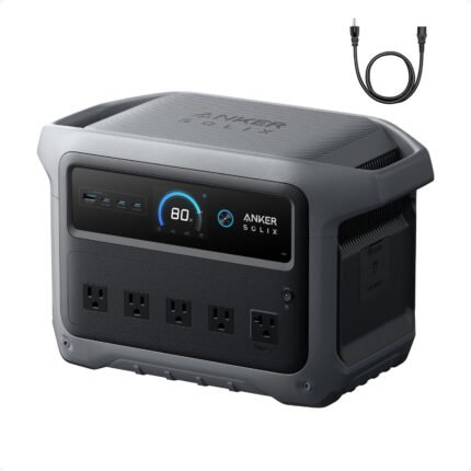 Anker SOLIX C1000 Gen 2 Portable Power Station 1024Wh 2000W – LiFePO4 Solar Generator with AC Charging Cable
