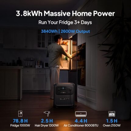 3840Wh Portable Power Station LiFePO4 – Solar Generator Battery Backup for Home, Camping & RV - image 2