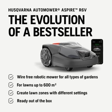 Husqvarna Automower Aspire R6V Robot Lawn Mower – Wire-Free AI Vision, GPS, Wi-Fi App Control, 6,500 sq ft - image 2