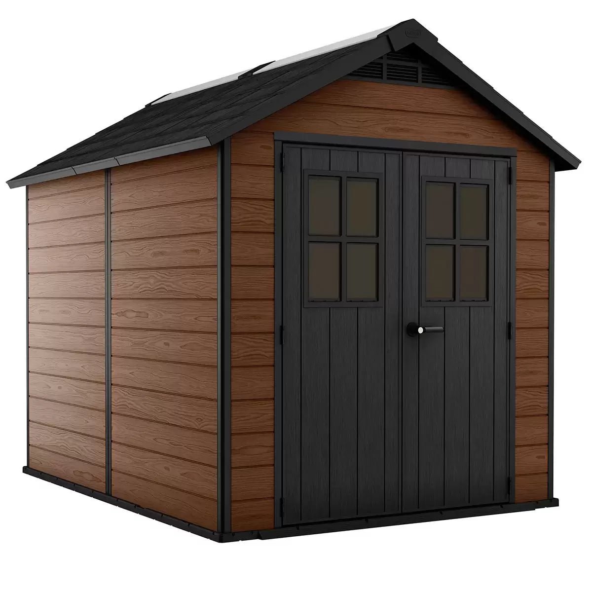79415181213726_c7252467-aa7d-439b-9ebe-a2687a769b04.jpg Keter Newton 7 x 9 ft Resin Storage Shed – Double Door Apex Roof Outdoor Plastic Shed