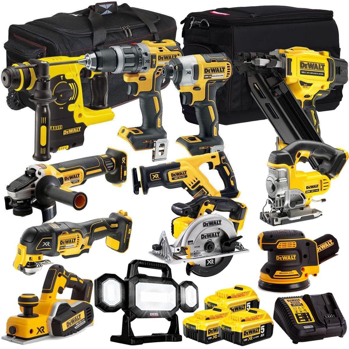 794fcc15-44ba-4358-b37e-2a7f6d942674_b6a1c4d9-b0aa-469a-b198-326e0d831d35.jpg DEWALT 20V MAX XR 12 Tool Combo Kit with 3 x 5.0Ah Batteries & Charger – Cordless Power Tool Set (T4TKIT-8064)