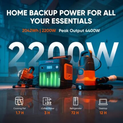 2042Wh Portable Power Station LiFePO4 – Solar Generator Battery Backup for Home & RV - image 2