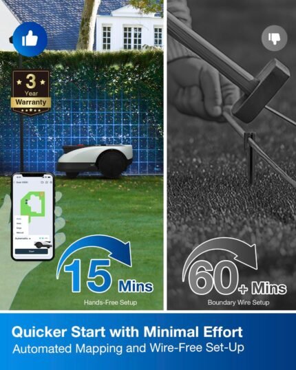 ECOVACS GOAT O800 RTK Robot Lawn Mower – Wire-Free LiDAR + RTK Vision, Auto Mapping, 45% Slopes, 0.2 Acre - image 2