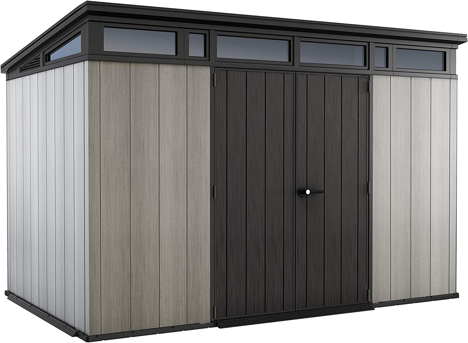 81lAFelYr3L._AC_SL1500_709b389a-1104-4ba2-8c2f-44e45fbdc1a1.jpg Keter Artisan 11 x 7 ft Resin Storage Shed – Double Door Pent Roof Outdoor Plastic Shed
