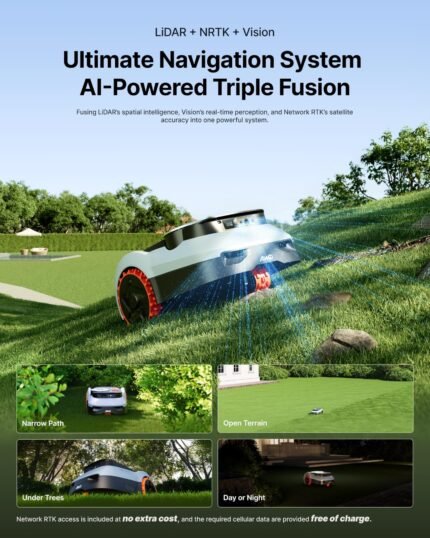 Segway Navimow i210 LiDAR Pro Robot Lawn Mower with Garage – Wire-Free LiDAR Mower for Lawns up to 0.25 Acre - image 2