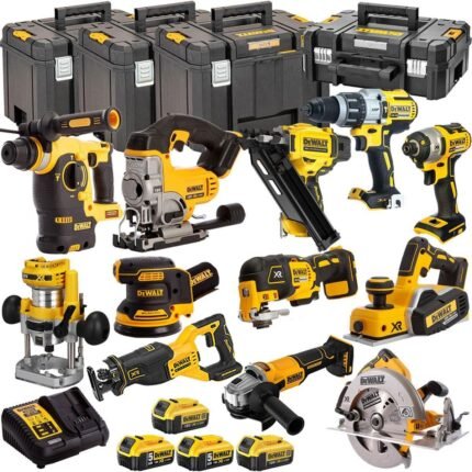 DEWALT 20V MAX XR 12 Tool Combo Kit with 4 Batteries & Charger – Cordless Power Tool Set (T4TKIT-1331)