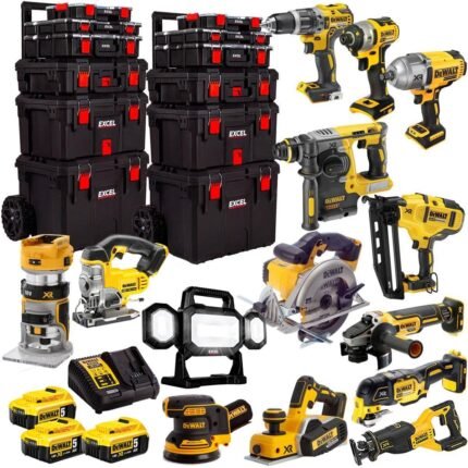 DEWALT 20V MAX XR 14 Tool Combo Kit with 3 x 5.0Ah Batteries & Rolling Toolbox – Cordless Power Tool Set