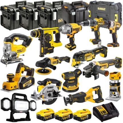 DEWALT 20V MAX XR 14 Tool Combo Kit with 3 x 5.0Ah Batteries, Charger & Case (DEWKIT28)
