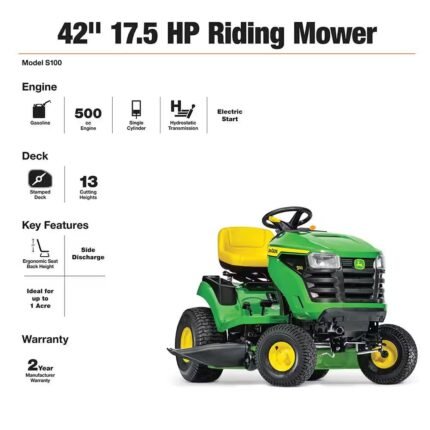 42 in Gas Riding Lawn Mower 17.5 HP – Hydrostatic Transmission Lawn Tractor for up to 1 Acre - image 2