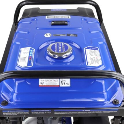 Hyundai HY9000LEK-2 7000W Gas Generator – Open Frame Electric Start Jobsite Generator with Wheel Kit - image 2