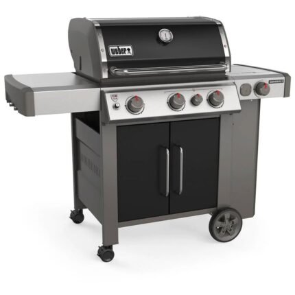 Weber Genesis E-335 3-Burner Propane Gas Grill with Sear Zone & Side Burner – Black